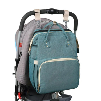 Convertible Baby Diaper Bag with Travel Bed