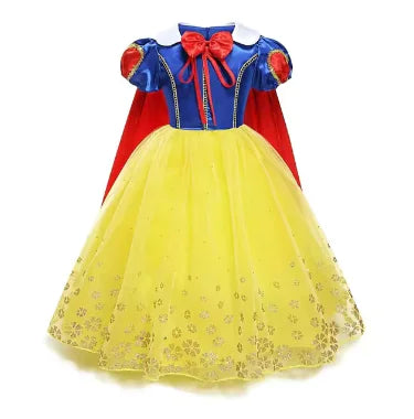 Disney Girls Princess Costume: Elsa, Anna, Jasmine, Rapunzel Dress for Kids